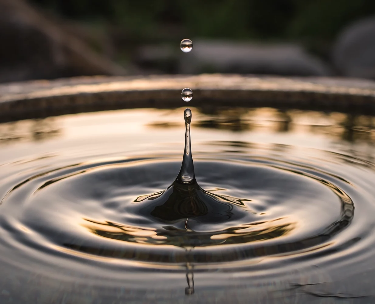 Photo d'une goutte d'eau